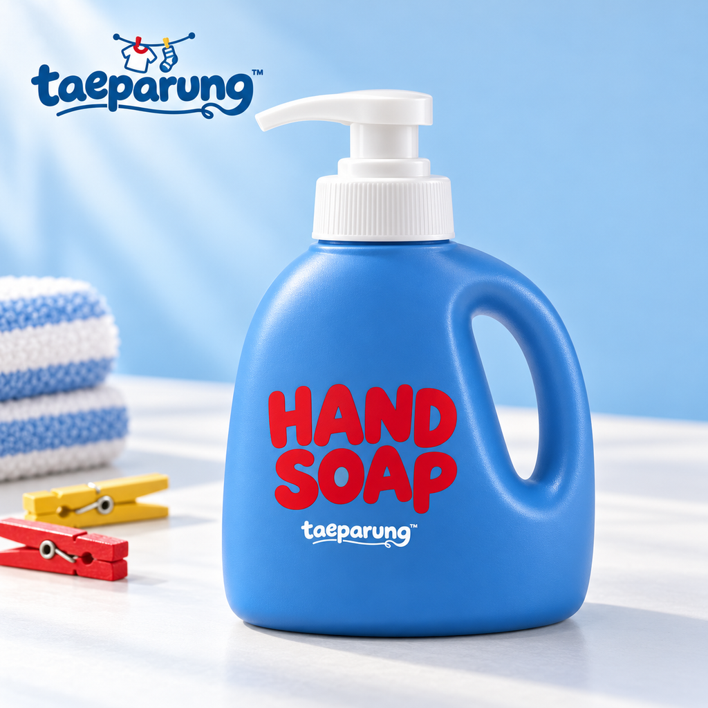 taeparung™ Soap Shift Refillable Soap Dispenser — Laundry Bottle-Inspired Hand Soap Pump, 12 fl oz Bathroom & Kitchen Counter Accessory