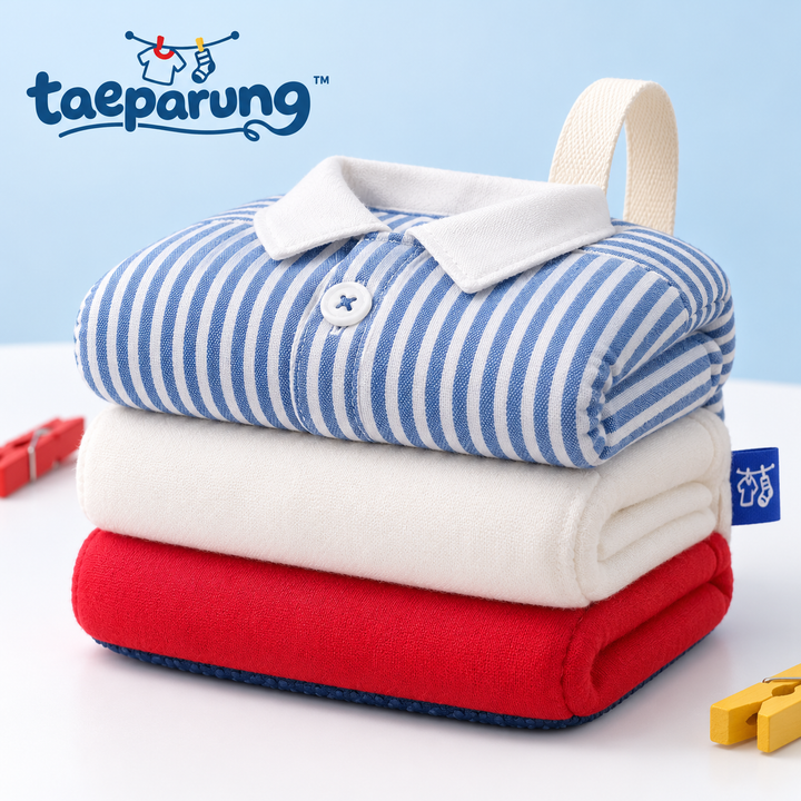 taeparung™ Folded & Done Weighted Fabric Doorstop — Stacked Laundry Door Holder with Carry Loop for Indoor Rooms